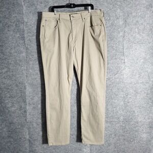Lucky Brand 121 Slim Straight Chino Pants Mens 40x32 Khaki New Tags Stretch